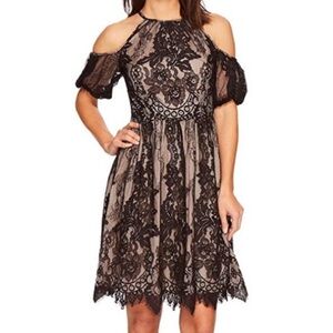 Maggy Mondon Fit & Flare Chantilly Lace Dress